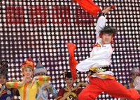 1月31日，演員在晚會上表演