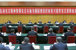 趙樂際出席“弘揚憲法精神，加強憲法實施，為強國建設(shè)、民族復(fù)興提供憲法保障”座談會并講話