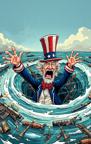 AI漫畫：暴力事件頻發，美國槍患何時休?